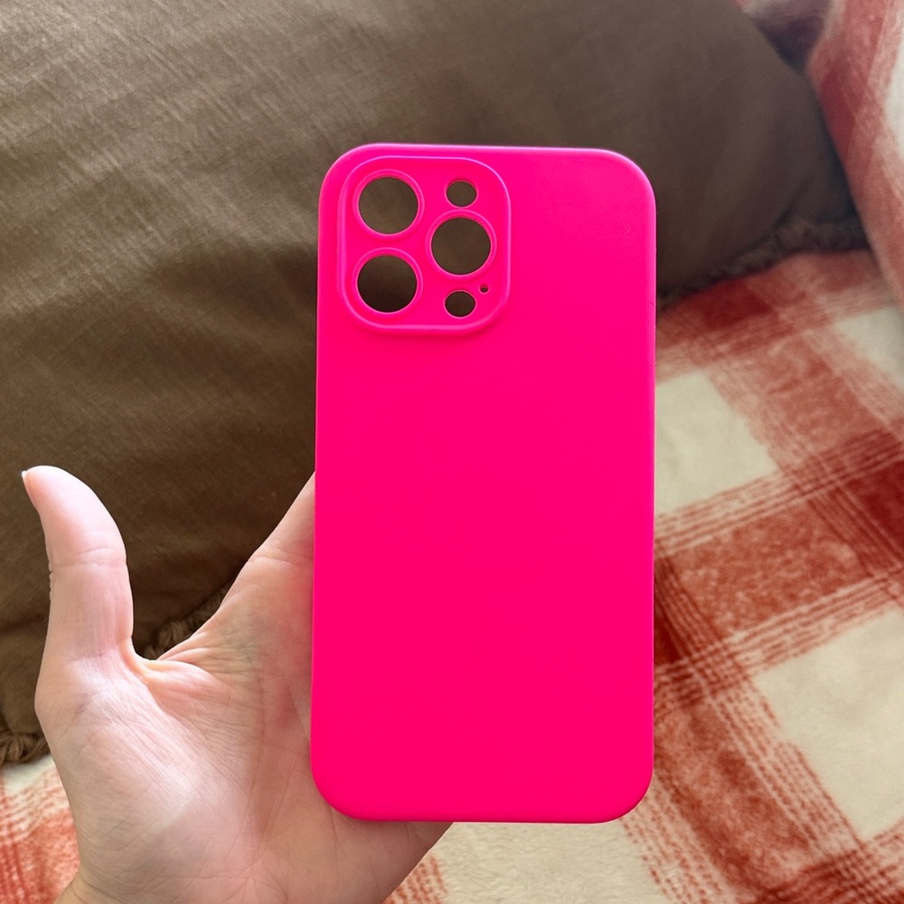 I phone 14 pro max Vibrant Pink Phone Case